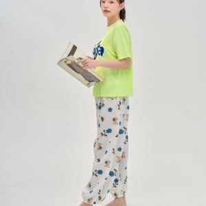 [에이원] 우먼 벌룬 시보리 9부 잠옷 팬츠 BR-PT