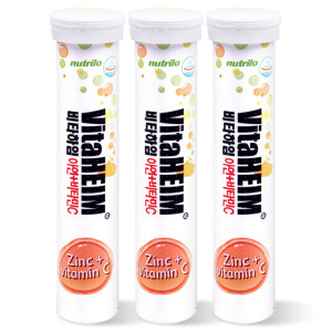 <b>누트릴로</b> 비타하임 발포<b>비타민</b> 아연+<b>비타민C</b> 20정 3개