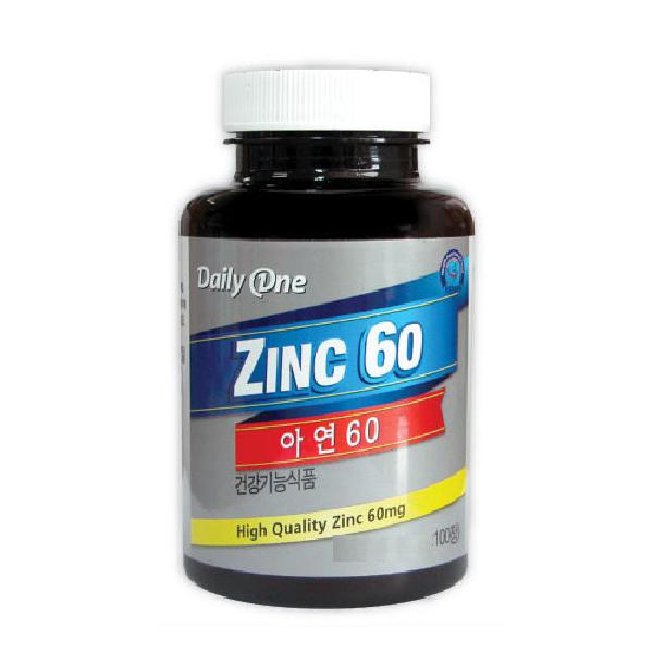 데일리원 남자아연 영양제아연 데일리원 아연60 (800mg X 100정)  1개  100정