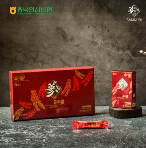충북인삼농협 6년근 홍삼<b>스틱</b> 분말 <b>홍삼정골드</b> <b>진</b> 1.3g x 30포  39g  1개
