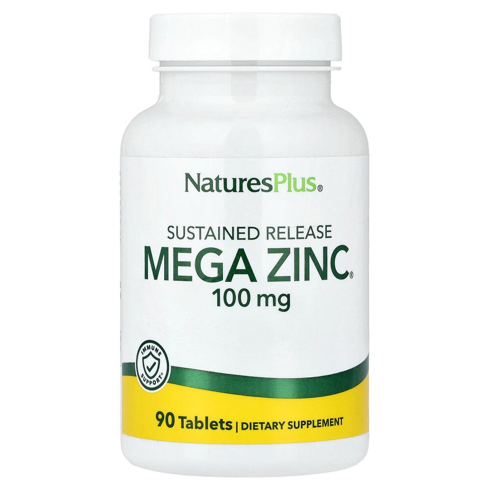 <b>네이쳐스플러스</b> (<b>아이</b>허브) 서방형 Mega Zinc 100mg 90정 해외직구