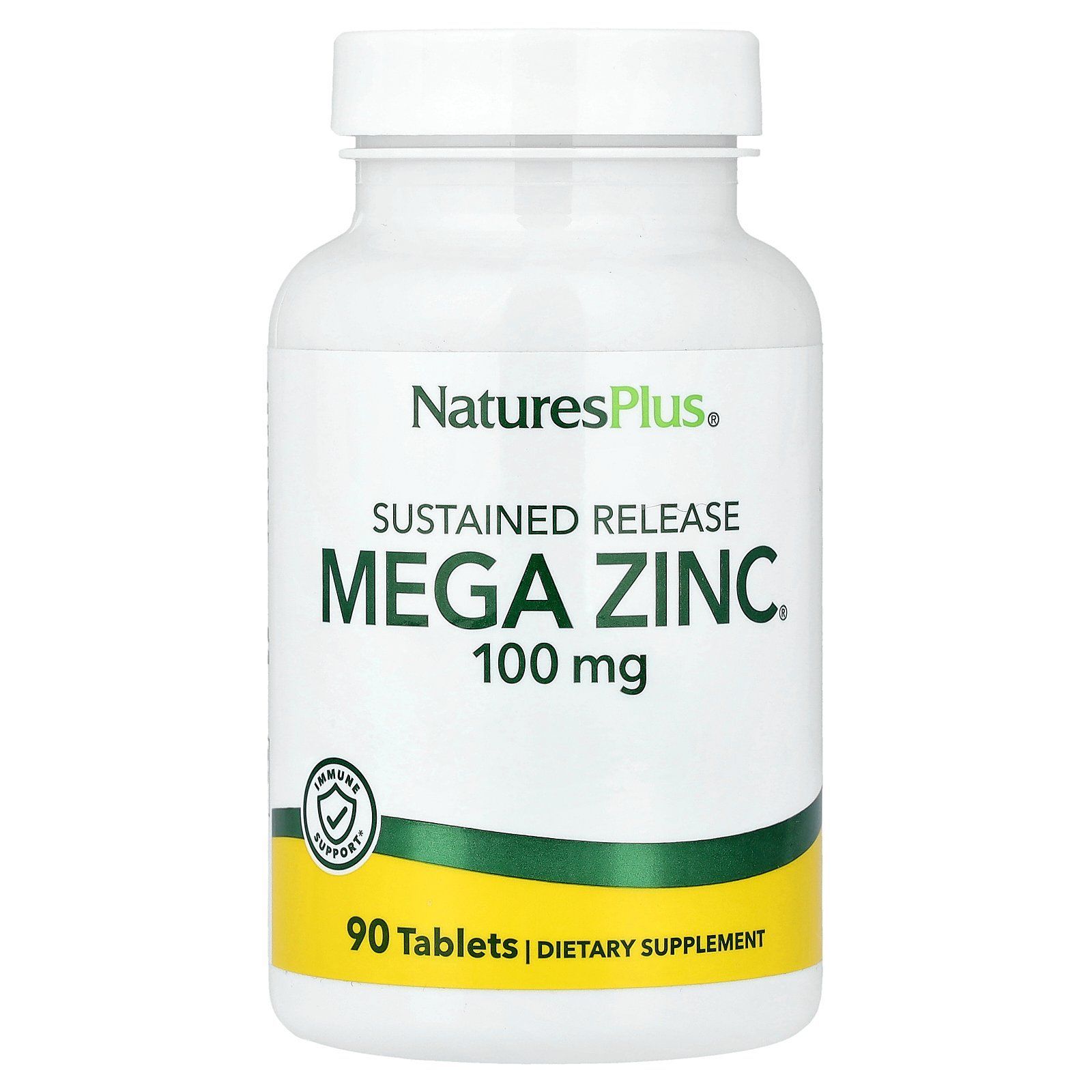 <b>네이쳐스플러스</b> (<b>아이</b>허브) 서방형 Mega Zinc 100mg 90정 해외직구