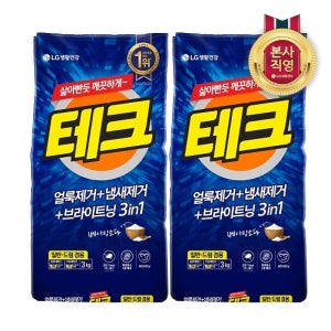 테크 3in1 분말세제 리필 3kg (진드기 사체 제거) x 2개