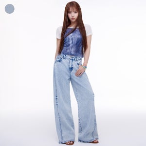 [게스] [NMIXX] L톤 블리치드 와이드 MP6D7043
