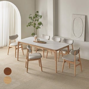 파로마 폴리니 세라믹 원목식탁 의자 필립B세트 6인용 1800(의자6)