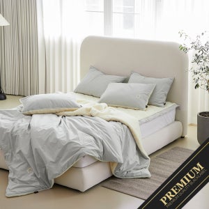 카르모 그레이 호주산100% 천연양모 60수 고밀도 양털 차렵 원클릭 풀세트(SS)(Q)