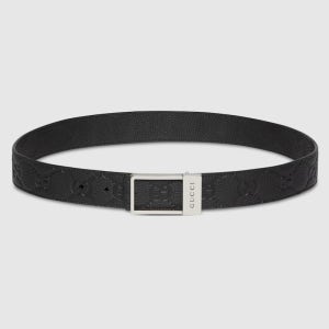 GUCCI 직사각형 버클 리버서블 벨트