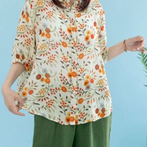 나나나염린넨블라우스 [JTS51612]