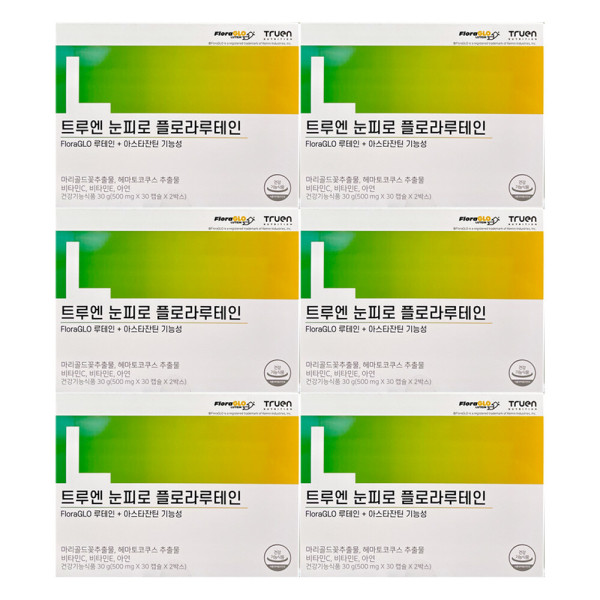 트루엔 트루엔 눈피로 플로라<b>루테인</b> 500mg x 60캡슐 6개 / 써클
