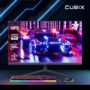 큐빅스(Cubix) 큐빅스 LG IPS 패널 165Hz 27인치 모니터 QHD 고해상도 게이밍 CX270Q165