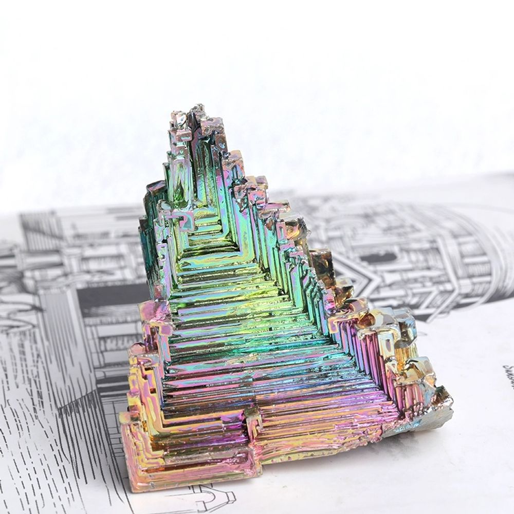 <b>비스무트</b>크리스탈 관상석 힐링젬 스톤 무지개빛 광물