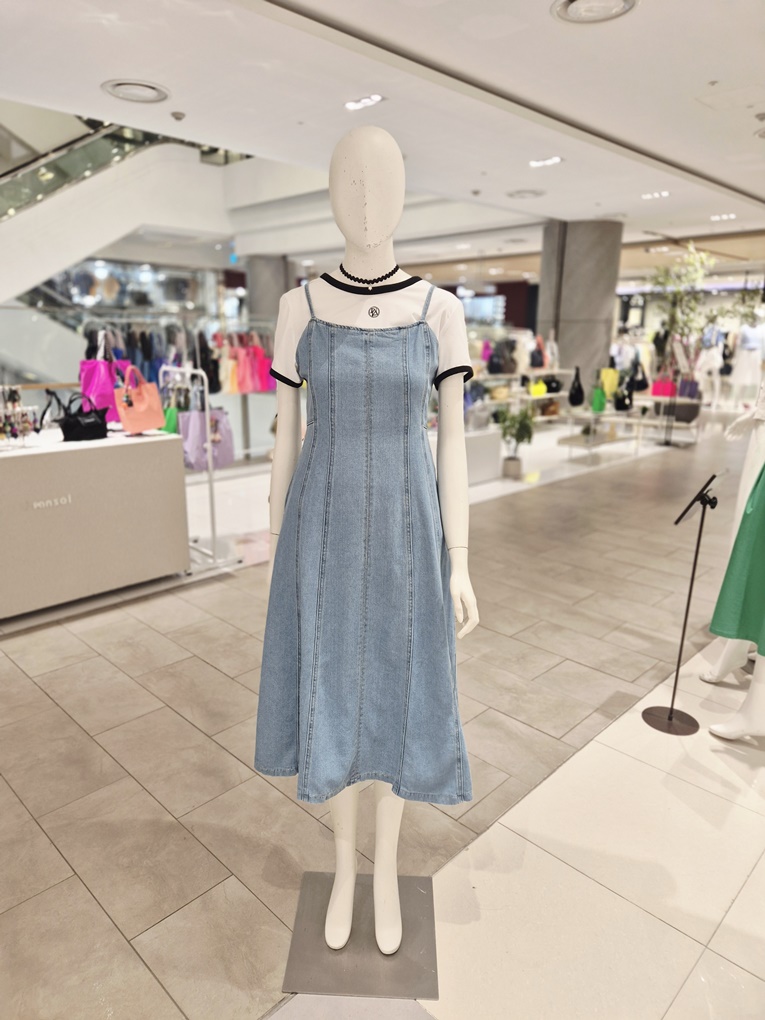 플라스틱아일랜드 뷔스티에 데님 원피스 PR2DO562