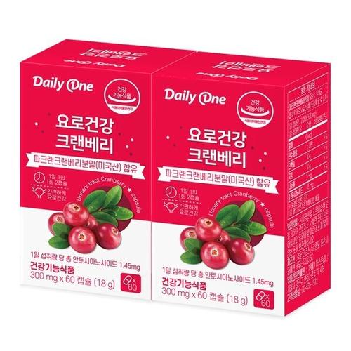 요로건강 <b>크랜베리 300mg</b> X 60캡슐 2통