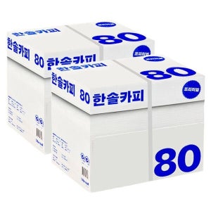 한솔 [한솔제지] 한솔 A4 복사용지(A4용지) 80g 2500매 2BOX [G]