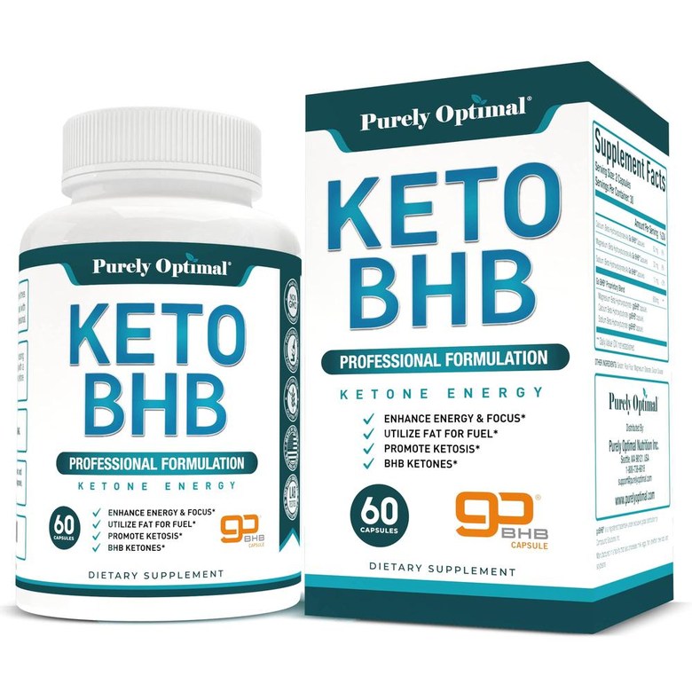 퓨어리 옵티멀 케토 BHB <b>키톤 에너지</b> Purely Optimal Keto BHB Ketone Energy  60정  1개