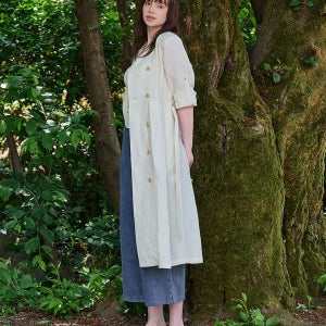 [프릭스바이김태훈] 핫섬머 린넨 블렌딩 하이웨이스트 트렌치 드레스_ WHISPER-WHITE [아이보리]