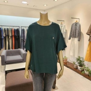 데미안 DK42570 뒷단추넥 반팔 블라우스