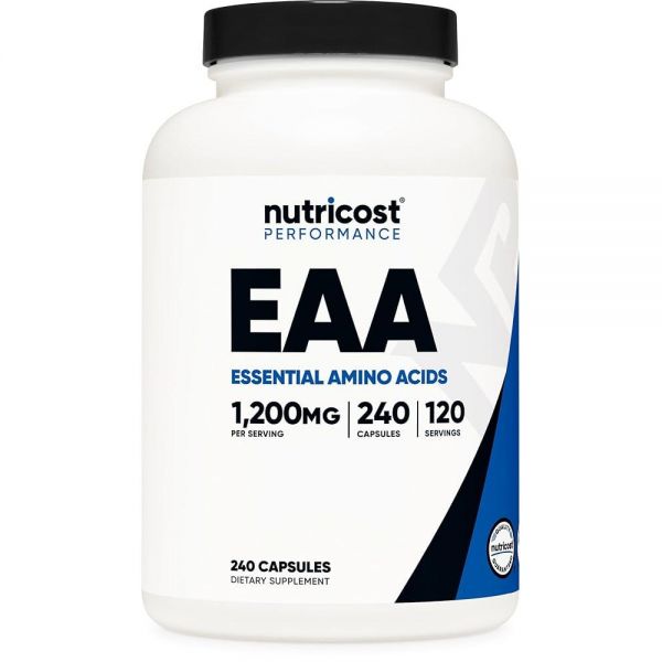Nutricost 뉴트리코스트 EAA 캡슐 1200mg 240캡슐 산 120회 프리 글루텐 159320  1개  240정