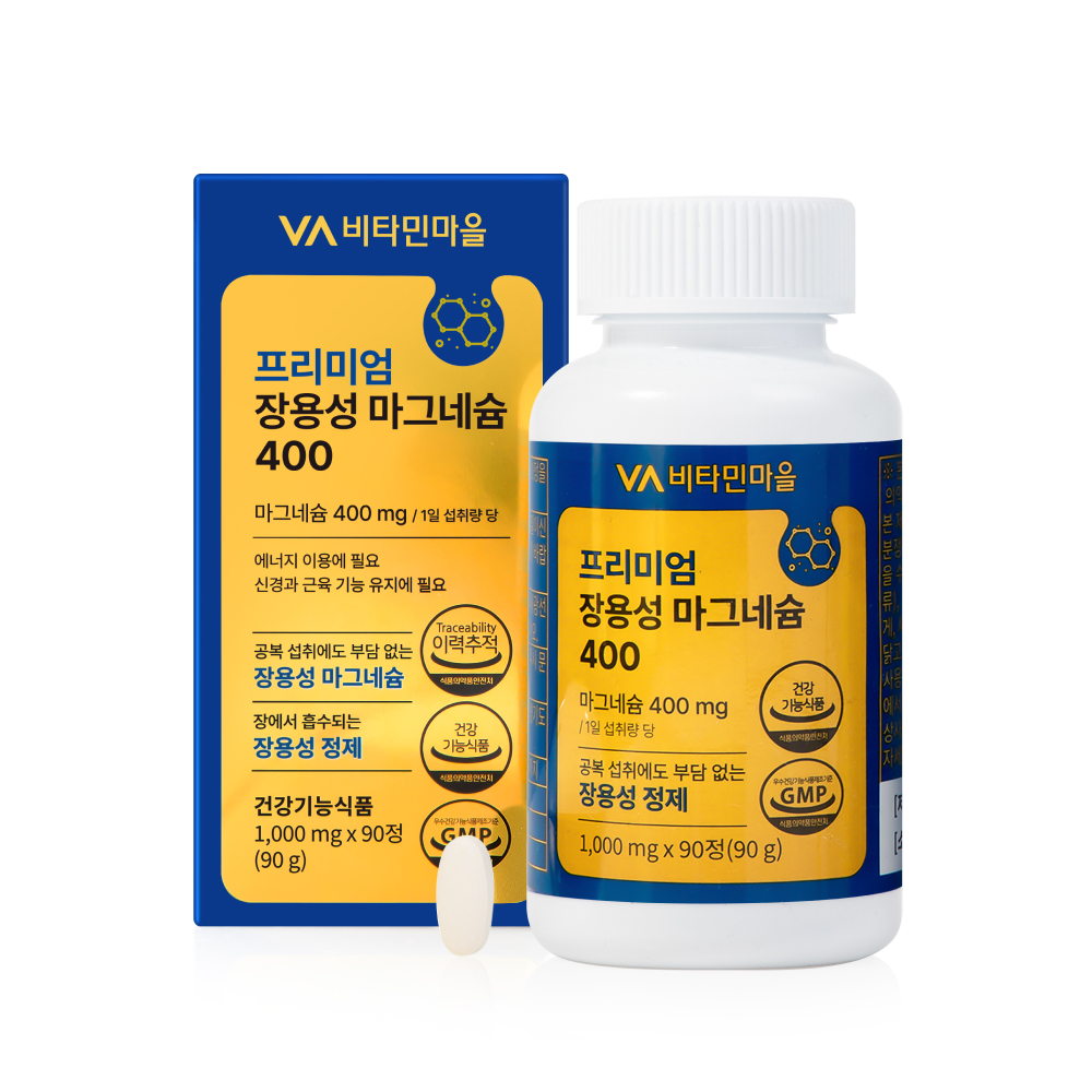 비타민마을 프리미엄 장용성 마그네슘 400 1000mg x 90정, 1개