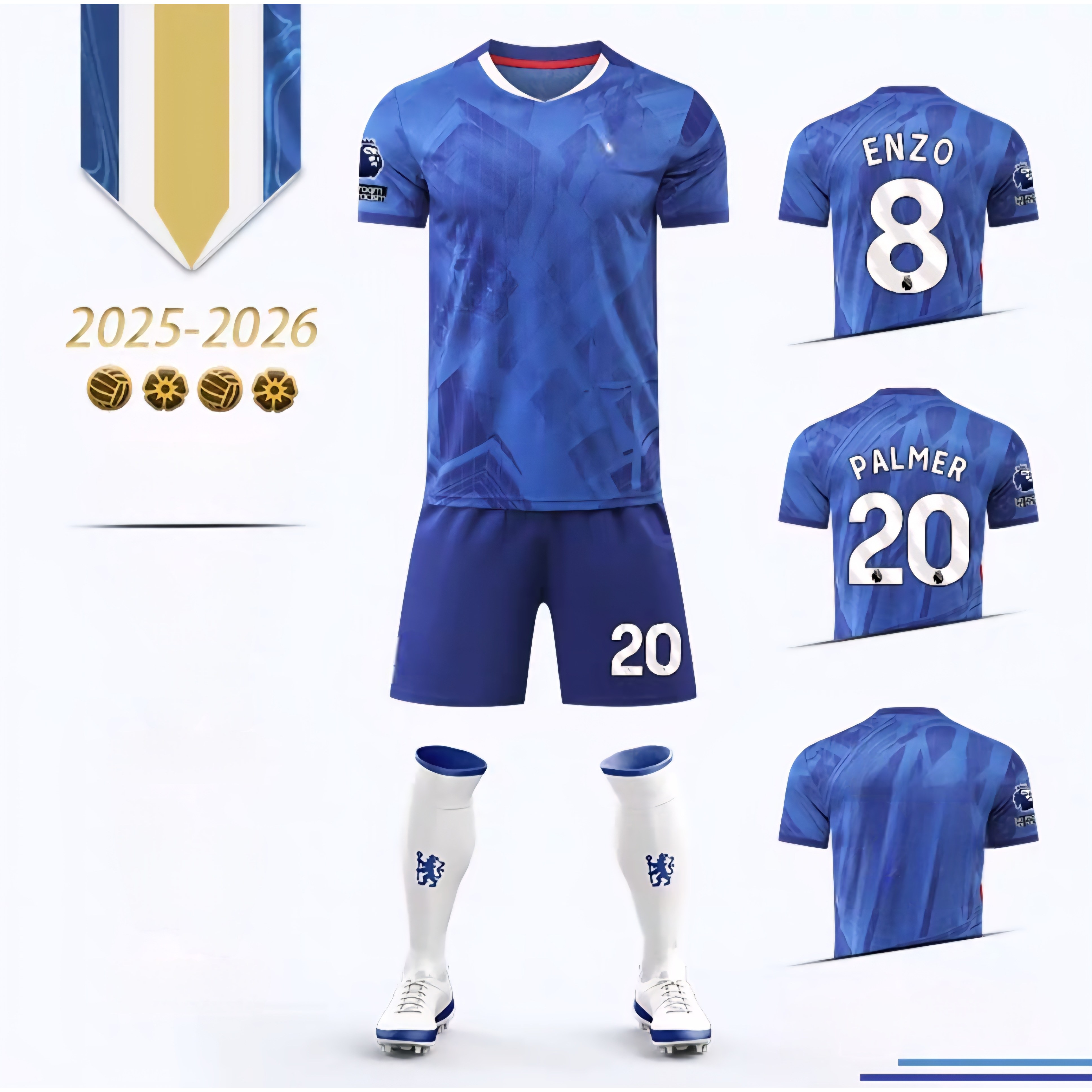 뉴<b>시즌</b> 2526 <b>파머</b> 첼시 홈 경기 레플리카호환상품 축구유니폼 10무드리크 18