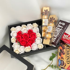 달달 장미하트박스 발렌타인데이 초콜릿 화이트데이, 렛잇플라워[Let it flower]