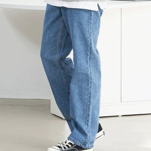 비즐라 밴딩 세미와이드 청바지