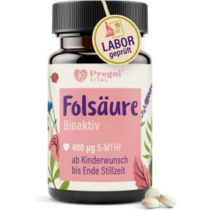 독일 PregniVital 임산부 <b>엽산</b> 400μg 120정 비건