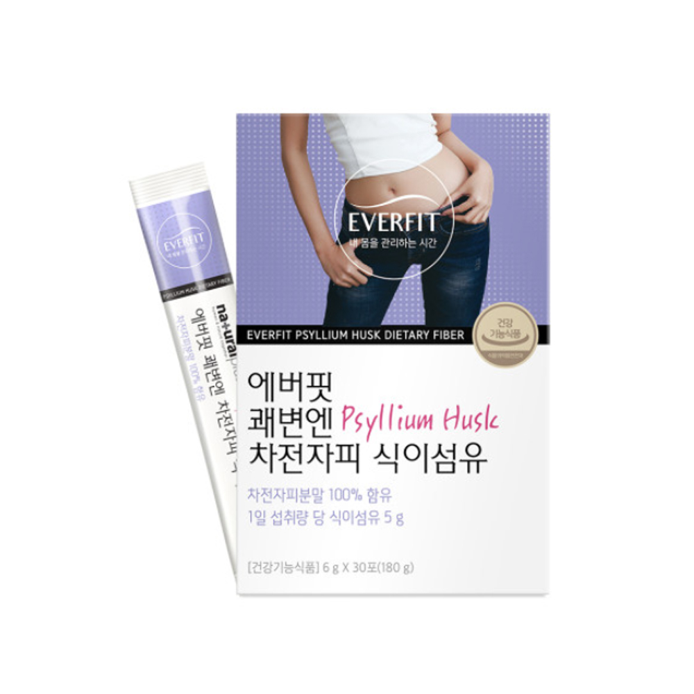 <b>과민성대장</b> 변비에좋은 딱딱한변 숙변제거 장건강 쾌변앤 차전자피식이섬유 30포  180g  1개