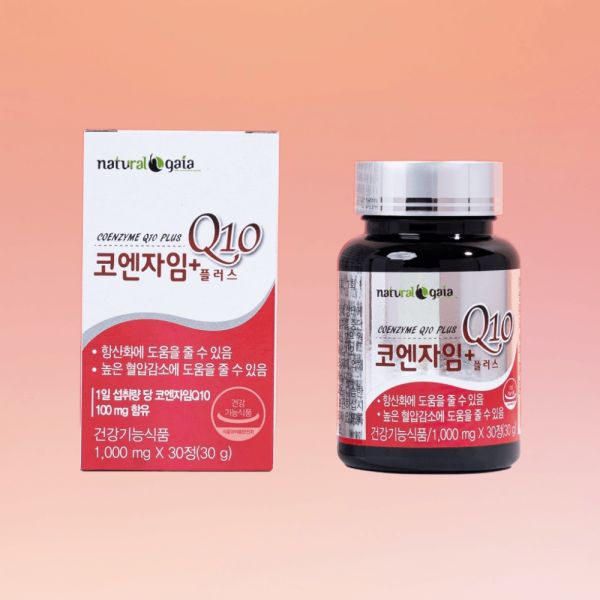 내츄럴<b>가이아</b> 코엔자임Q10플러스 항산화 코엔자임큐텐 코큐텐 30정 1개 565970