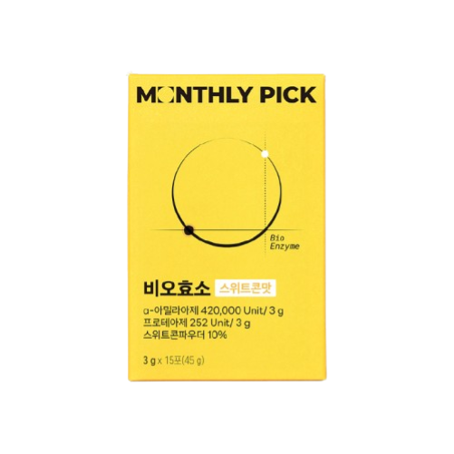 <b>먼슬리픽</b> 비오<b>효소</b> 곡물 발효 소화 <b>효소</b> 스위트콘맛  3박스  15회분