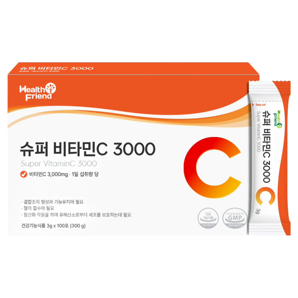 헬스프랜드 <b>슈퍼</b> <b>비타민C</b> 3000 100포  1개  300g
