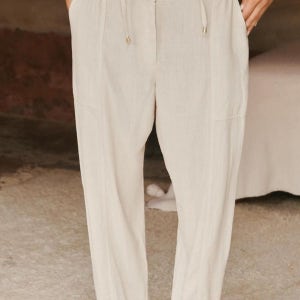 자라 린넨블렌드 하이웨이스트 조거 팬츠 7952/734 SAND_P0187952734SAND