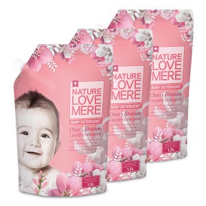 네이쳐러브메레 아기세제 체리블라썸 리필형 1300mL 3팩+사은품