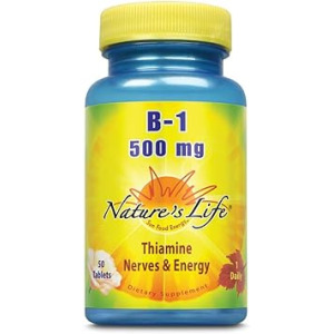<b>Natures Life</b> <b>네이처스라이프</b> 티아민 <b>비타민 B1</b> 500mg 50정