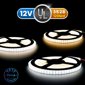 UL인증 고급형 플렉시블 LED바 12V 3528칩 120led 방수 5M