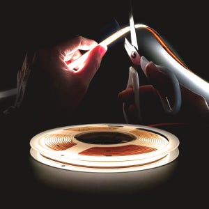 COB 프리컷 12V (고급형) 비방수 5M 자유재단 플랙시블 면발광 LED바 줄조명
