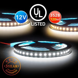 UL인증 고급형 플렉시블 LED바 12V 3528칩 120led 비방수 5M