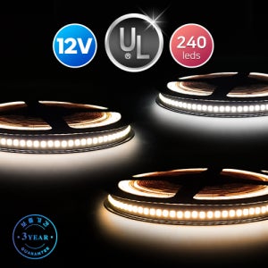 UL인증 고급형 플렉시블 LED바 12V 3528칩 240led 비방수 5M