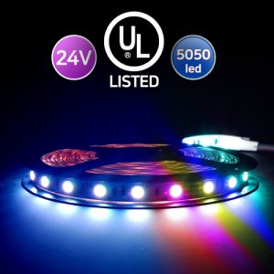 UL인증 고급형 플렉시블 LED바 24V 5050칩 RGB 비방수 5M