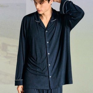 [재입고] 남성 D008 프리다네이비 긴소매 파자마 세트