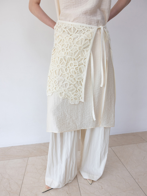 [루에브르] Lace Layered Wrap Skirt SW5MS295-03 SW5MS2950_03