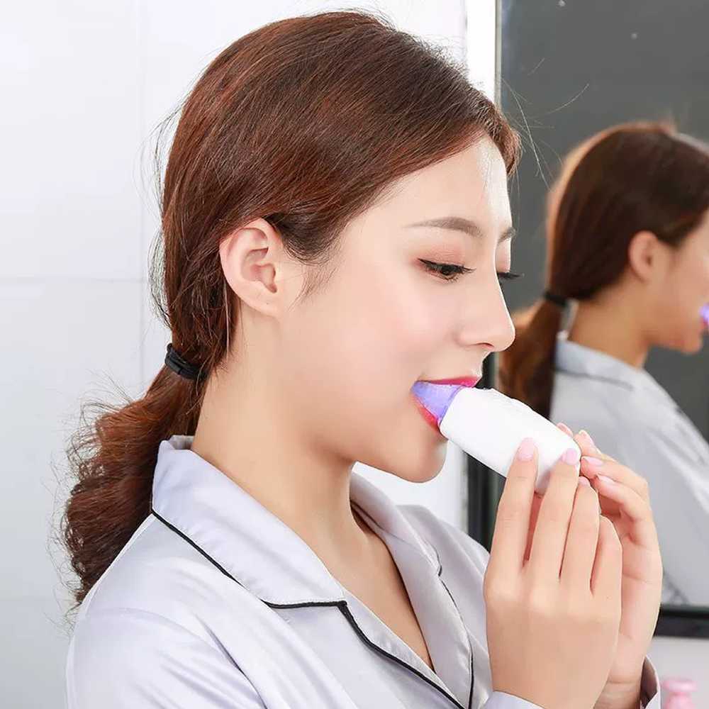 마우스피스 칫솔 어린이 전동 음파 휴대용 세정 미백 화이트닝 <b>치과</b> 스마트 충전식 U자형 교정 고주파  1개  블루 (8-15세)