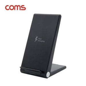 기타 Coms G Power 고속 무선충전패드 거치형 스탠드 블랙 (WFFQIIZ)