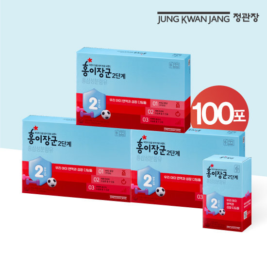 정관장 홍이장군 2단계 키즈 홍삼 90+10포 20ml (5~7세용) TV상품
