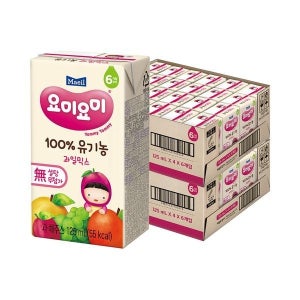 요미요미 [보리보리]매일 요미요미 유기농주스 과일믹스 125ml 48팩 /리뉴얼