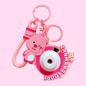 [키밍] 잔망루피 카메라 키링 키홀더 열쇠고리 가방걸이 (WFGLUGS)