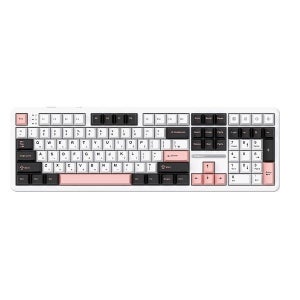 AULA F108 유무선 독거미 한글 기계식 키보드 펀키스 국내 정품 올리비아 화이트, LEOBOG 저소음솜사탕축