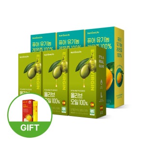 [뉴트리원]  ★샷잔증정★ 유기농 올리브오일&레몬즙 올레샷 세트구성 (교차 3+3) 42일분 착즙액