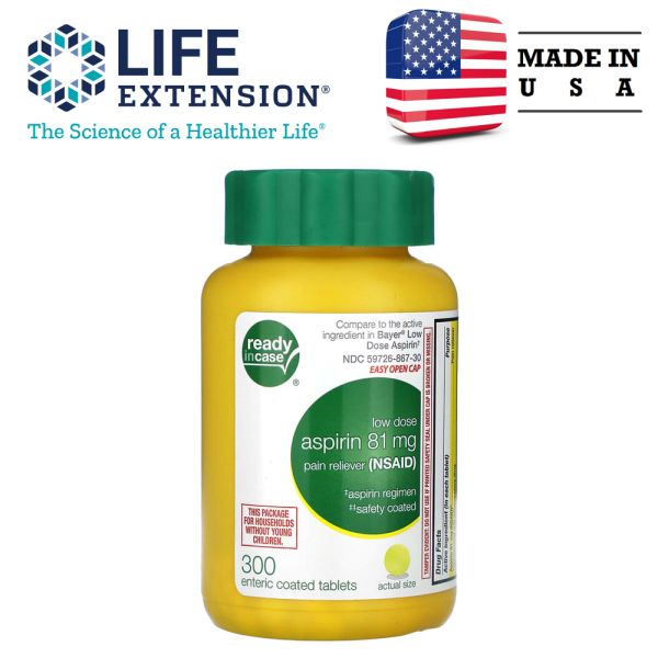 <b>라이프익스텐션</b> 저용량 <b>81mg</b> 장용성 정제 300정