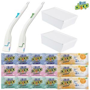이지드롭 이지드롭 시즌3 변기클리너 192회분 세트 (핸들2개케이스2개클리너 리필 15팩 추가 12회분)